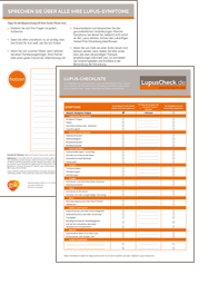 Lupus Checklist Printable